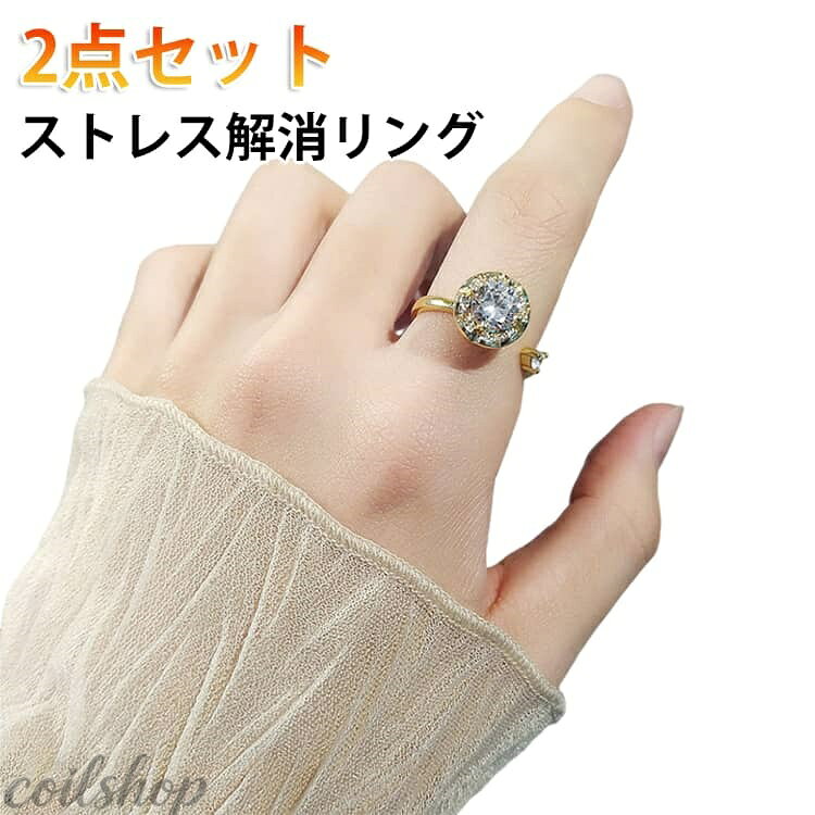 【2点500円クーポン】リング ストレス解消リング 可動ランナー ステンレススチール...