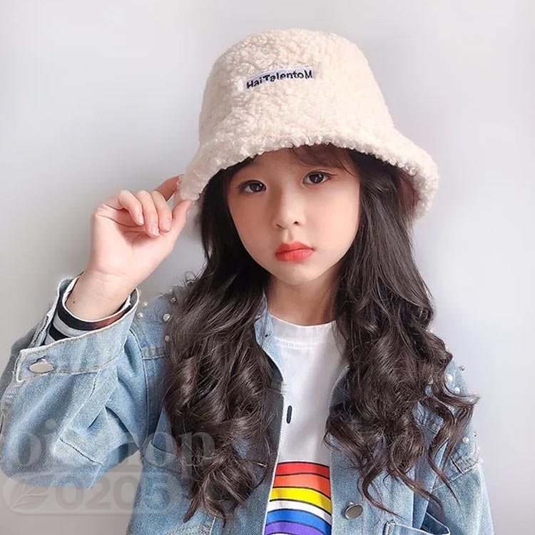 ハット 帽子 トレンド もこもこ 秋冬 子供用 帽子 ボアファー 暖かい おしゃれ ボア 防寒 バケットハット バケット ハット つば広 かわいい キッズ 折りたたみ ふわふわ 小顔効果 厚手 保温 カジュアル シンプル おでかけ バケットハット