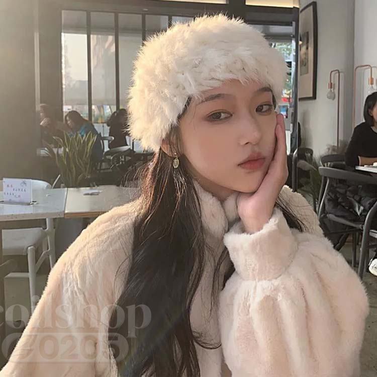 ヘアバンド ふわふわ レディース 暖かい ファー もこもこ 小顔効果 可愛い 無地 ヘアアクセサリー プレゼント リアルラビット 小物 便利