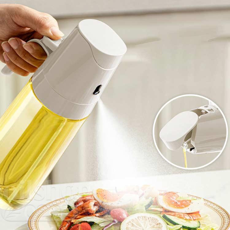 300ml 2点セット オイルボトル 油 スプレー 霧吹き ボトル オイルスプレー 500ml 油ポット オイル 耐熱ガラス オイルスプレー 容器 油さし 透明 ガラス 食用油 漏れ防止 キッチン用具 液だれしない キャンプ 調味料入れ