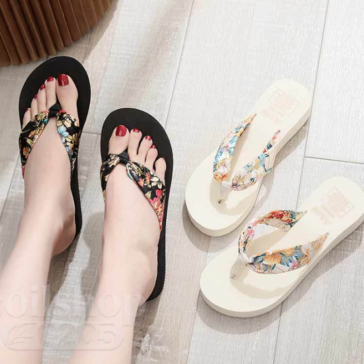 ビーチサンダル 痛くない 厚底 ヒール 軽い 女性用 トングサンダル 歩きやすい 海 花柄 レジャー用 タウン用 ビーチサンダル 履き心地 おしゃれ かわいい 軽量 滑り止め 可愛い 夏 ビーサン