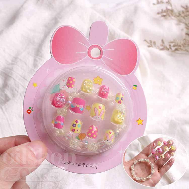 ネイル 12枚入り ネイルチップ キッズ ネイルシール 粘着テープ式 子供 子供用 ネ...