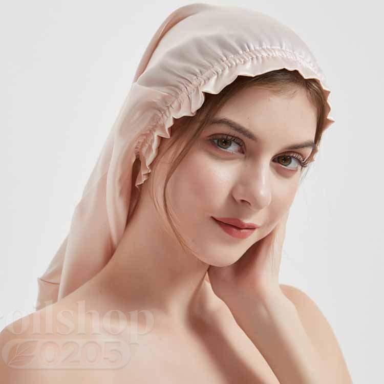 ヘアキャップ ナイトキャップ 天然 シルク ロングヘア 筒型 美髪 ロングヘア用 シルク100％ シルクキャップ 就寝用 乾燥対策 洗える フ..