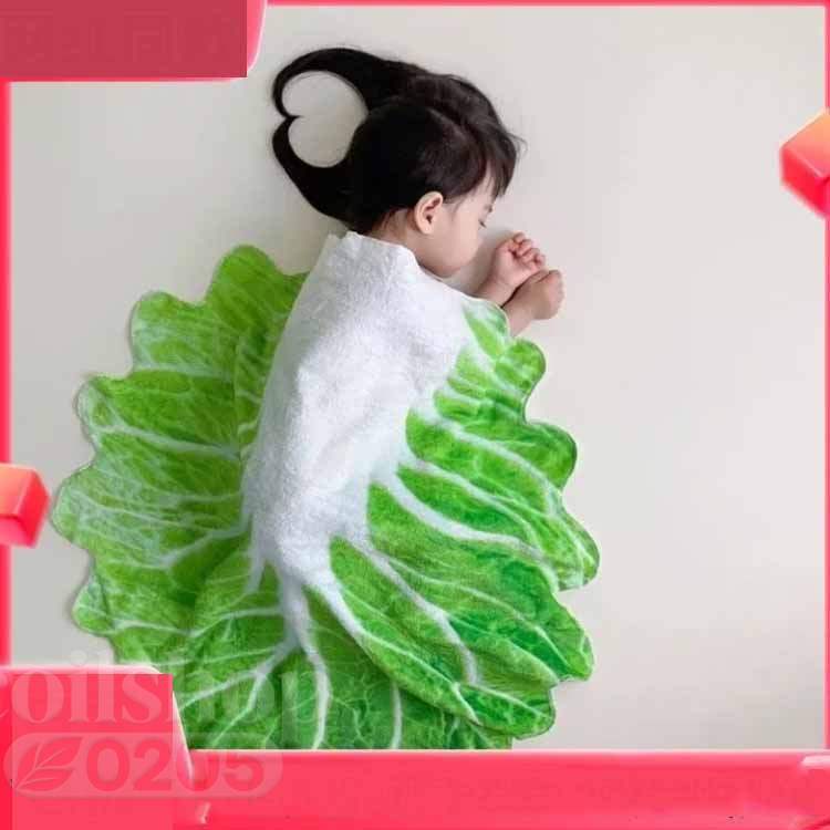 ベビー おくるみ 赤ちゃん 野菜 おくるみ ベビー ブランケット 収納袋付き コスチューム ベビーブランケット 新生児 白菜 毛布 おもしろ 秋冬 授乳ケープ 出産祝い 退院 ギフト 赤ちゃん ベビー寝袋 タオルケット おしゃれ インスタ映え 記念撮影 85cm*85cm