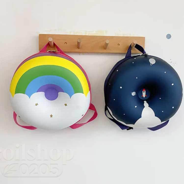 【2点500円クーポン】レインボー かわいい 果物 子供用 虹色 赤ちゃん ベビー ドーナツ 幼稚園 キッズ リュック ユニコーン 女の子 遠足 女の子 男の子 送料無料 保育園 軽量 通園 ミニ 小型 バッグ お出かけ バッグ キッズ バッグ 散歩