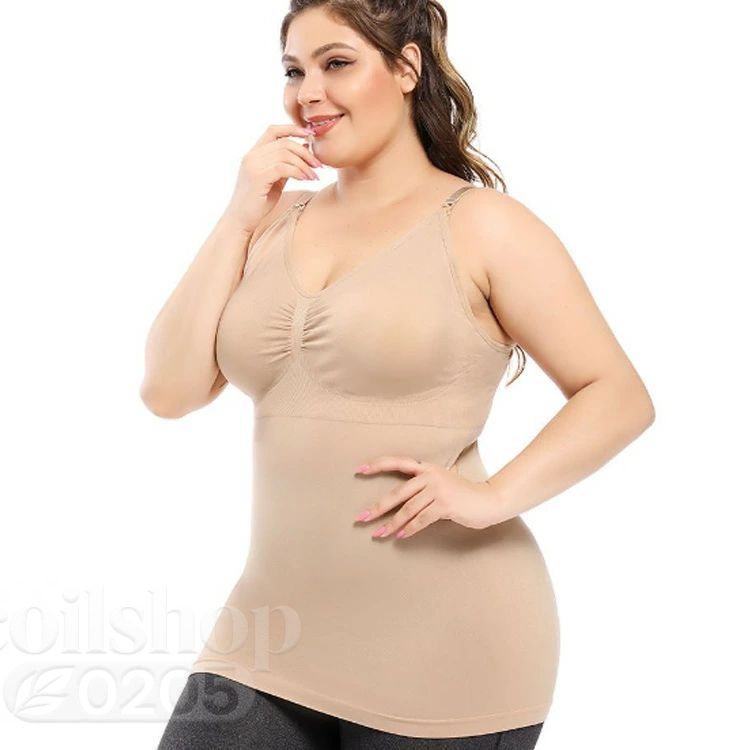【2点500円クーポン】大きいサイズ！授乳 下着 肌着 カップ付き ブラキャミ マタニ...