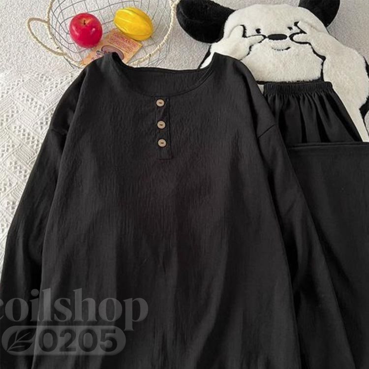 メンズ パジャマ 部屋着 寝巻 上下セット 長袖Tシャツ 春秋 お洒落 ロングパンツ ...