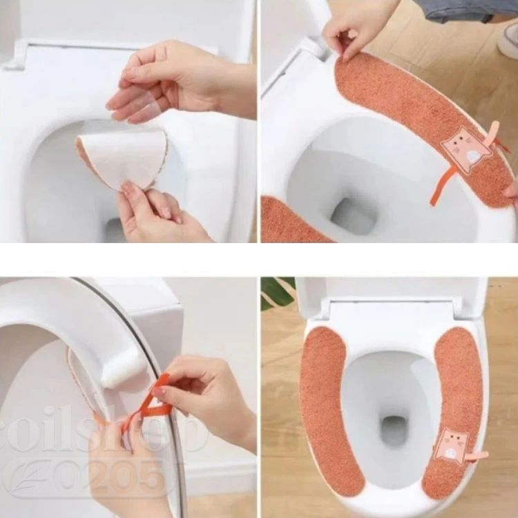 パッと貼ってパッとはがせる簡単便利な便座クッションが新登場！ふわふわやわらかなクッションがあなたのおしりを冷たい便座から守ります。便座の形に合うように設計された特殊製法の立体フィット構造でどんな便座にもすばやくフィット。装着方法は裏面の吸着シートを便座に貼り付けるだけ。ピタッとくっつくので、汚れても繰り返し使用できます サイズ4点セットサイズについての説明4点セット オレンジ＋イエロー＋グリーン＋ネイビー素材ポリエステル色4点セット備考 ●サイズ詳細等の測り方はスタッフ間で統一、徹底はしておりますが、実寸は商品によって若干の誤差(1cm〜3cm )がある場合がございますので、予めご了承ください。●製造ロットにより、細部形状の違いや、同色でも色味に多少の誤差が生じます。●パッケージは改良のため予告なく仕様を変更する場合があります。▼商品の色は、撮影時の光や、お客様のモニターの色具合などにより、実際の商品と異なる場合がございます。あらかじめ、ご了承ください。▼生地の特性上、やや匂いが強く感じられるものもございます。数日のご使用や陰干しなどで気になる匂いはほとんど感じられなくなります。▼同じ商品でも生産時期により形やサイズ、カラーに多少の誤差が生じる場合もございます。▼