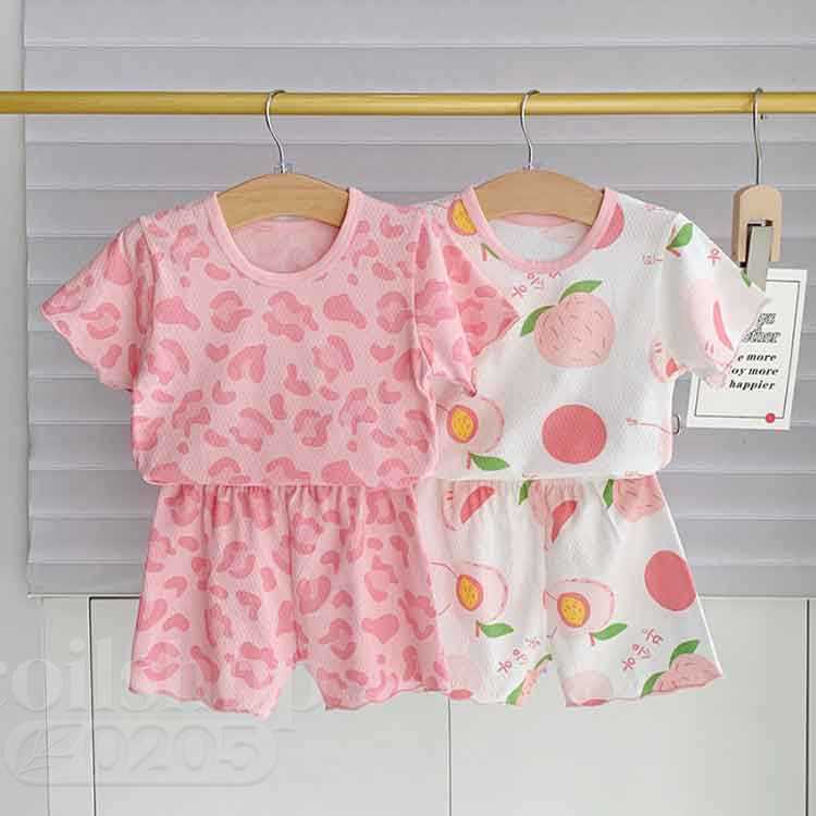 可愛い 寝間着 夏 ルームウェア 上下セット パジャマ セットアップ プリント キッ...