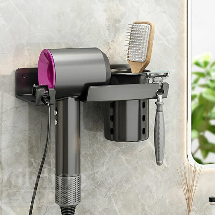 Drier Related Products - 送料無料 ヘアドライヤーラック ノーマルタイプ ホルダー ドライヤーホルダー 多機能 収納 ラック 穴開け不要 壁面収納 小物整理 多機能ラック ヘアドライヤー専用収納ラック 洗面所 ホワイト ブラック