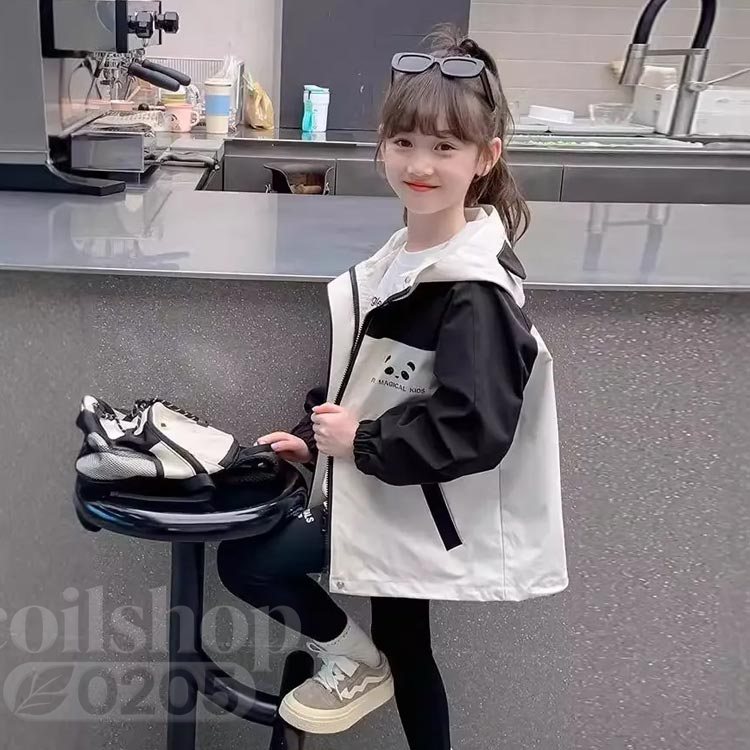 秋 キッズ 防寒 女の子 ジャケット キッズ ウィンドブレーカー ジャンパー 中学生 子供 春 キッズ 子供服 コート 薄手 冬 防風 マウンテンパーカー 女の子 小学生 アウター ジュニア 女の子 プレゼント かわいい クマ 韓国