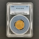 U.S.A. アメリカ 5ドル 金貨 1880 リバティヘッド スラブ入り PCGS XF 45