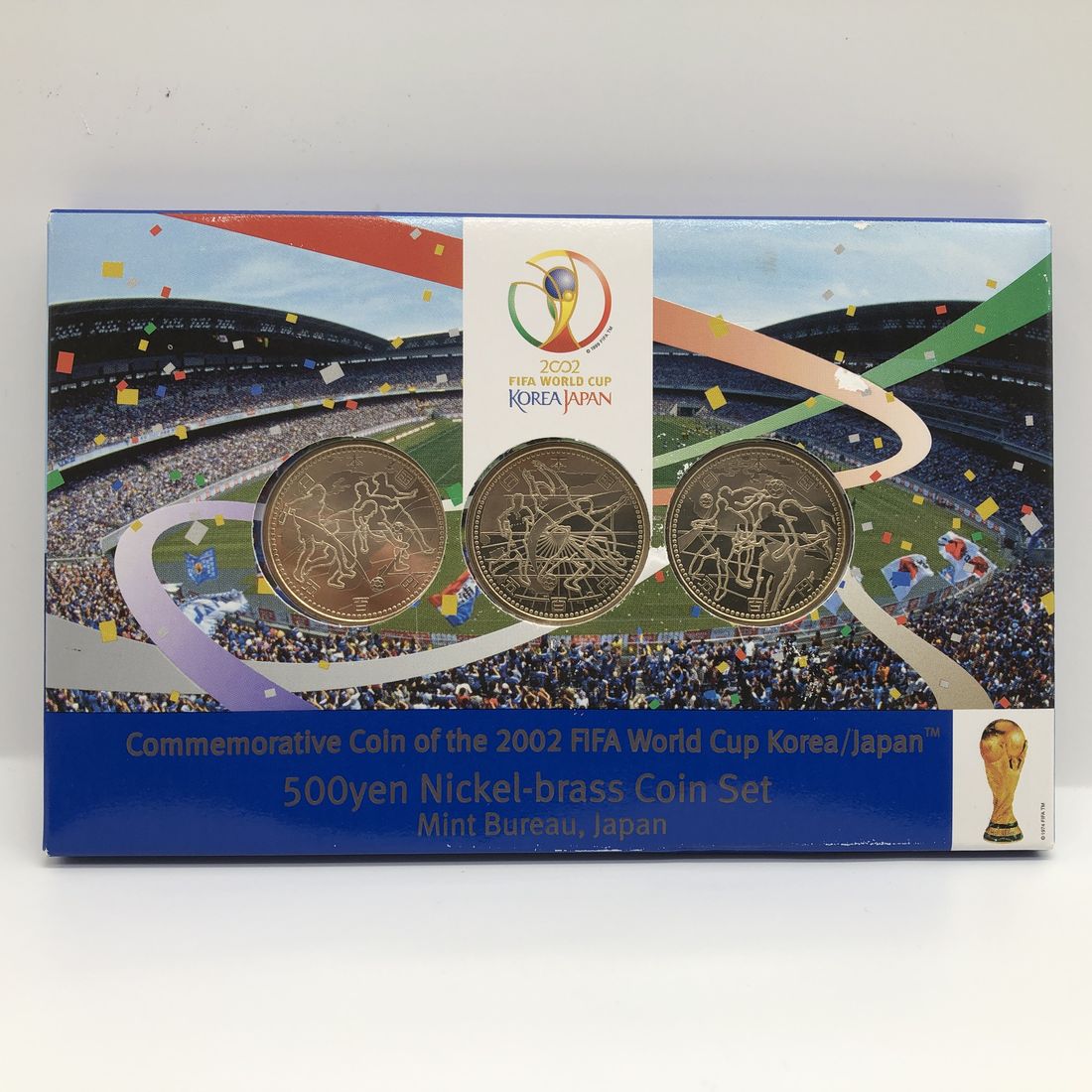 2002年 FIFAワールドカップ 500円 ニッケル黄銅貨幣セット 3点セット（平成14年） 記念硬貨 記念コイン 造幣局 ミントセット