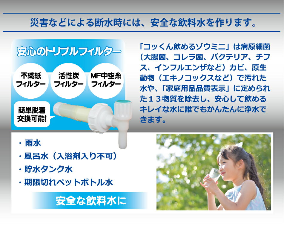 安全な飲料水を確保