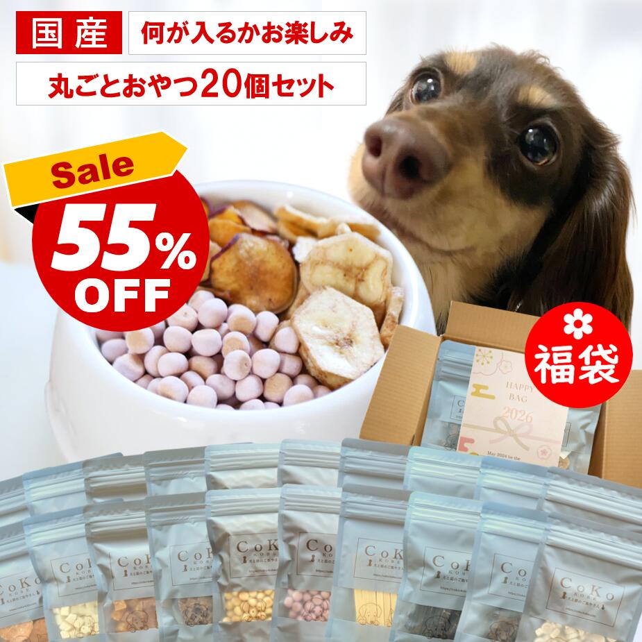 楽天CoKo犬と猫のご飯やさん犬 おやつ ペット 福袋 2026 国産 無添加 超お得 CoKoまるごと食べつくしセット 鹿肉 馬肉 鶏 胸 ささみ チキン 鮪 まぐろ マグロ 鮭 サーモン アナゴ 魚 チーズ 野菜 バナナ さつまいも かぼちゃ
