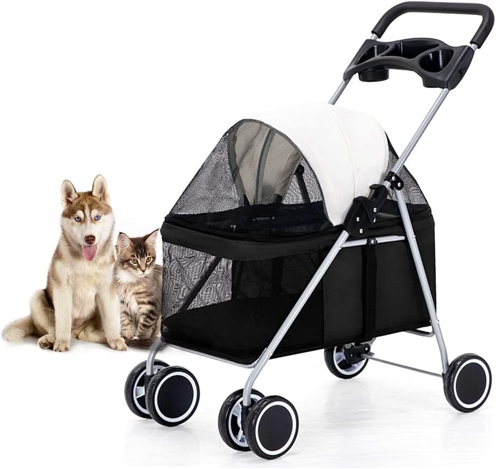 ペットカート 猫 犬 バギー 中型犬 多頭用 カート 小型犬 中型犬 犬用ベビーカー 3way 折りたたみ 四輪..