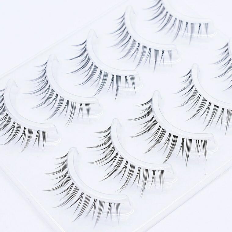 ふんわりラッシュ つけまつげ 5ペア入り ナチュラル エレガント アイラッシュ 上まつ毛用 つけまつ毛 ..