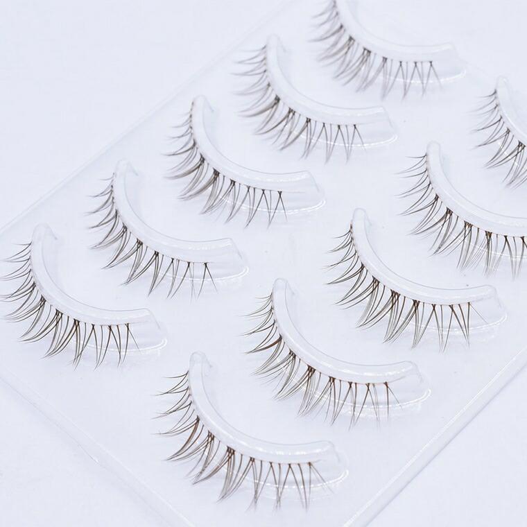 ふんわりラッシュ つけまつげ 5ペア入り ナチュラル エレガント アイラッシュ 上まつ毛用 つけまつ毛 ..