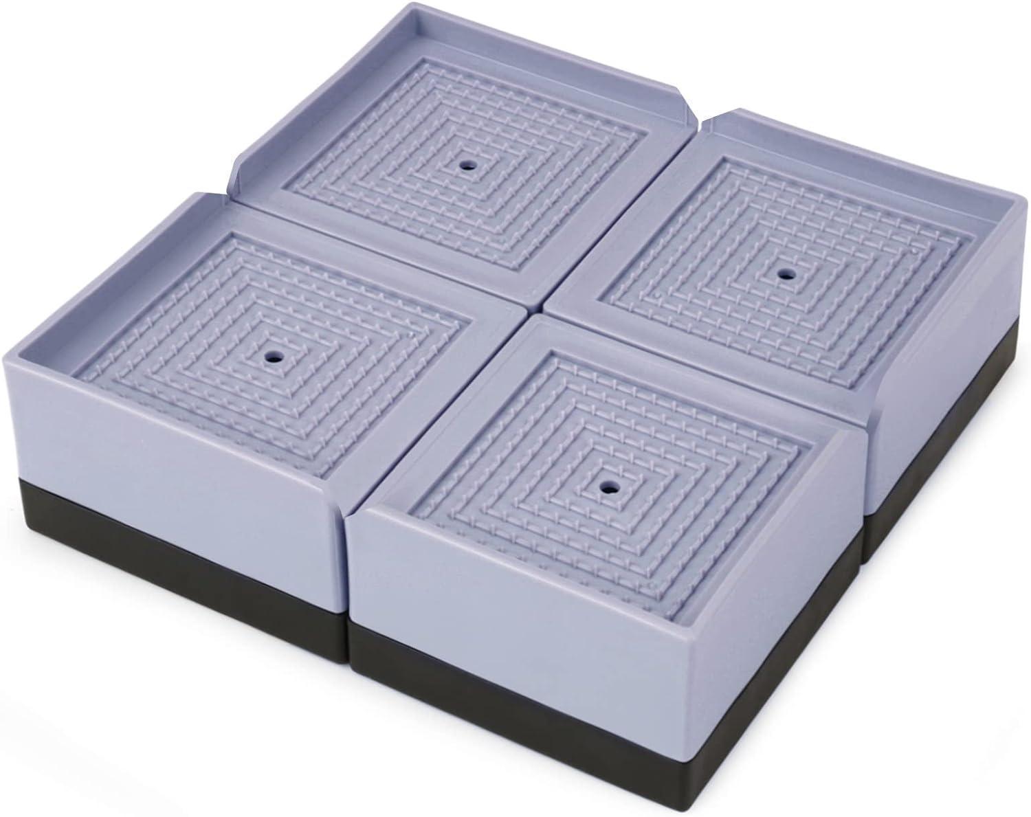 洗濯機用かさ上げ台 防振ゴム 高さ調節 洗濯機 乾燥機 冷蔵庫 机 ベッド ソファー用置き台 振動＆騒音..