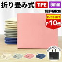 【P10倍】ヨガマット 折りたたみ 6mm TPE 大判 厚手 コンパクト 軽量 収納 持ち運び インテリア エコ yoga ヨガ マット 滑り止め くすみカラー 収納バッグ 初心者 上級者 柔らかい 無臭 ワイド トレーニングマット エクササイズマット