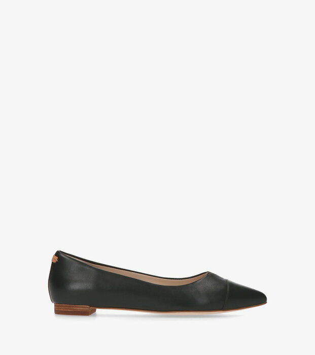 コールハーン Colehaan ウイメンズ シューズ バレエ & フラット エドナ スキマー womens W14834 ブラック レザー / ライト ナチュラル