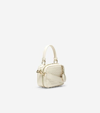 コールハーン Colehaan ウイメンズ バッグ & アクセサリー バッグ ウォーブン レザー ミニ ボストン バッグ womens U05164 アイボリー