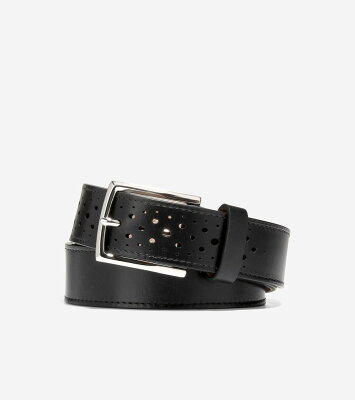 コールハーン Colehaan メンズ バッグ & アクセサリー ベルト 32mm カット エッジ ワシントン パーフォレーション mens F12219 ブラック