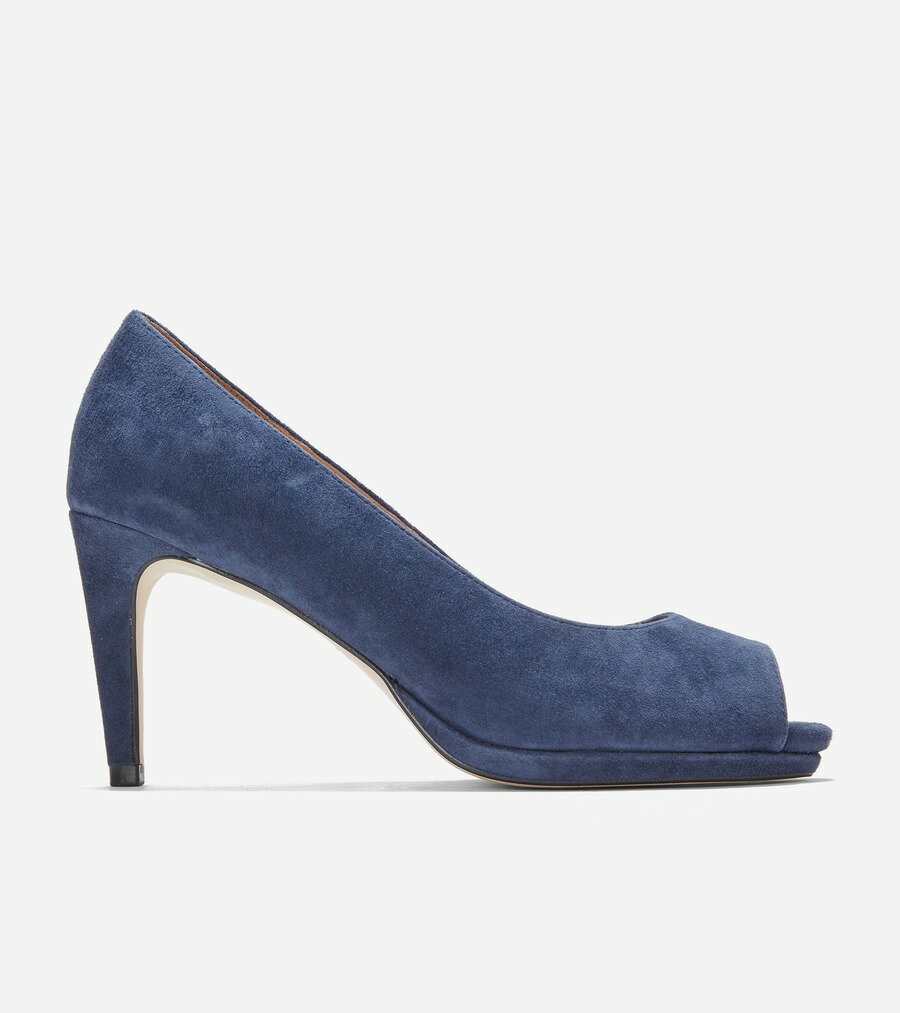 コールハーン Colehaan ウイメンズ シューズ パンプス & ウェッジ ドラード ピープ トゥ プラットフォーム パンプ 80mm womens W26818 ネイビー ブレザー エコ フローラのサムネイル