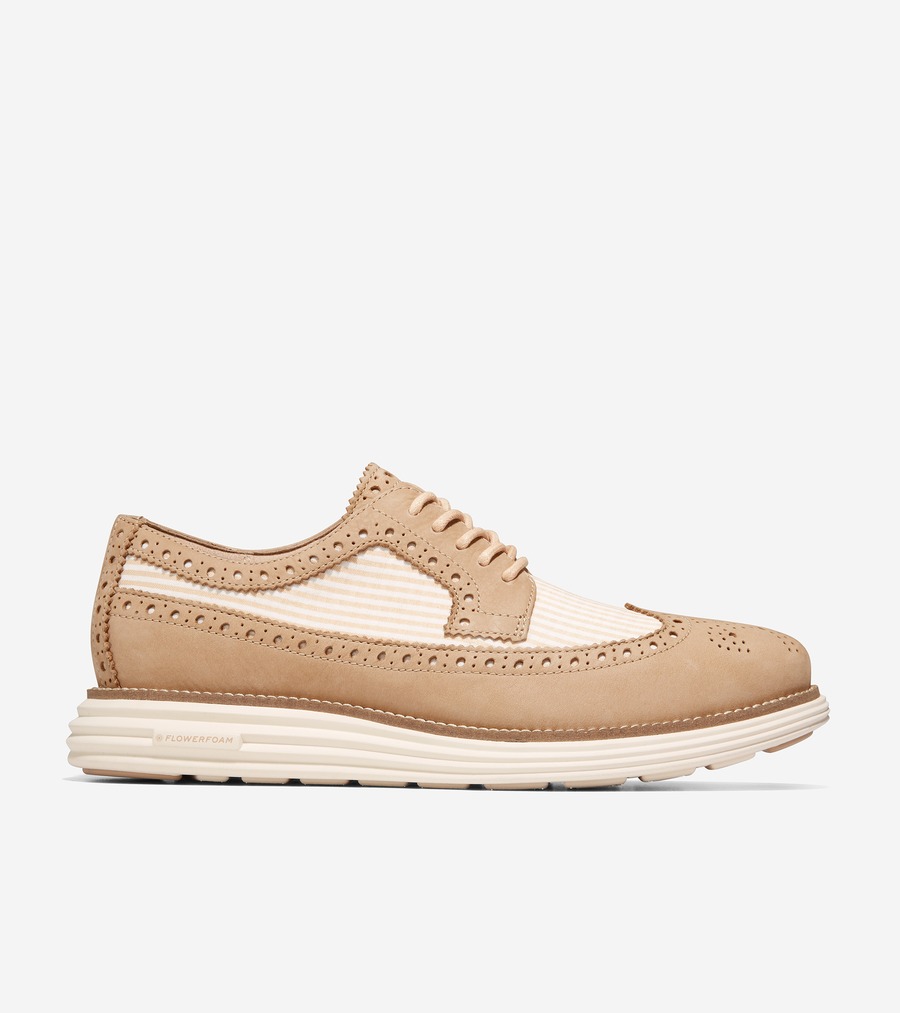 コールハーン Colehaan メンズ シューズ オックスフォード オリジナルグランドリマスタードロングウィング mens C37902 セサミシアーサッカー/アイボリー