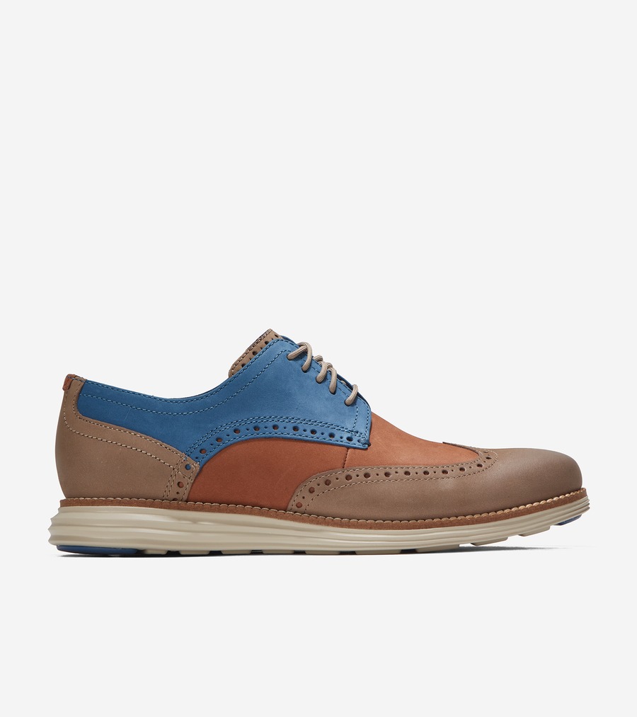 【マラソン最大46倍】コールハーン Colehaan メンズ シューズ オックスフォード オリジナルグランド ウィングチップ オックスフォード mens C38428 ダークセコイア/アイリッシュコーヒー/エンザインブルー