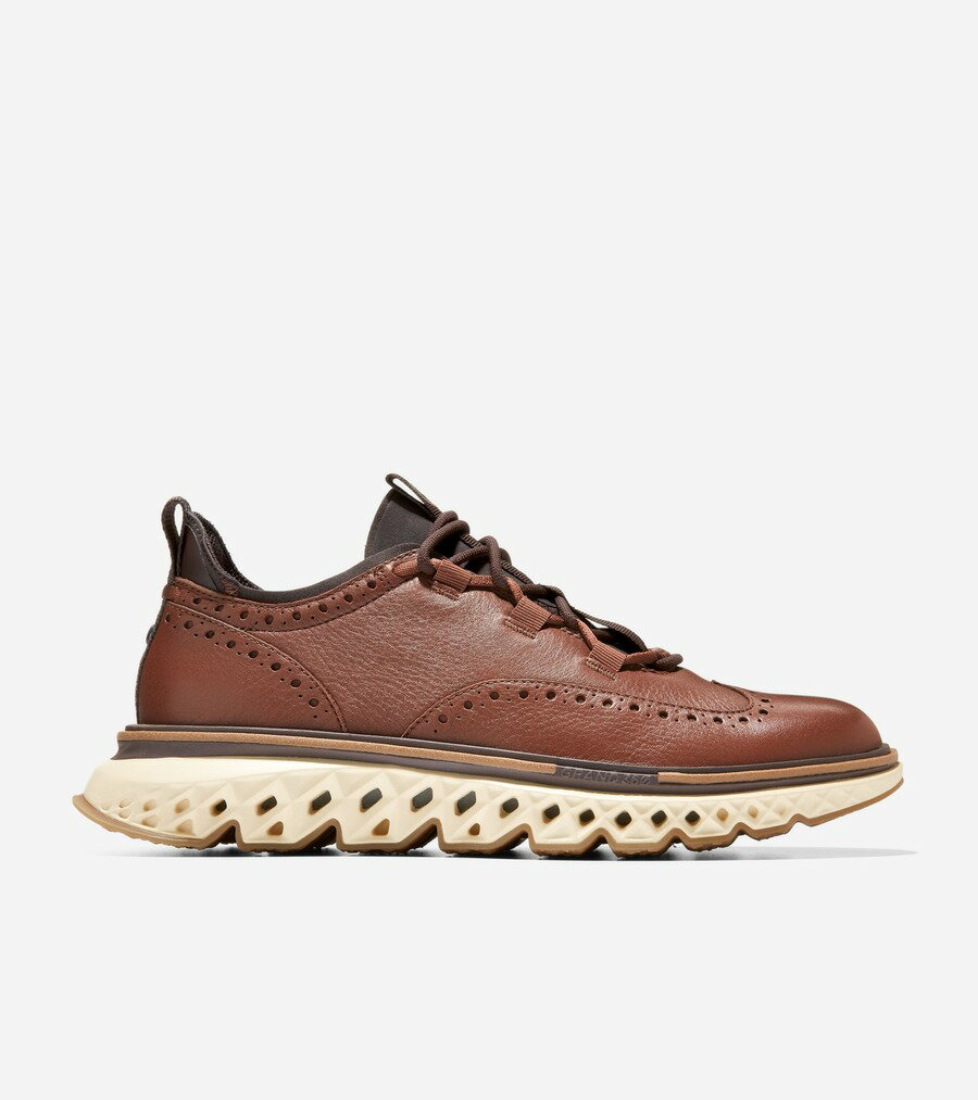 コールハーン Colehaan メンズ シューズ オックスフォード 5.ゼログランド ウィングオックスフォード mens C38657 CHダークセコイア/アラバスターグリーム