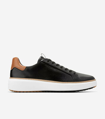 コールハーン Colehaan メンズ シューズ スニーカー グランドプロ トップスピン ゴルフ mens C38504 ブラック/ピーカン/オプティックホワイト