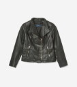 コールハーン Colehaan アウトレット ウィメンズ アウトレット アパレル モウルデッドカラーアシンメトリックレザージャケット womens. T10558 ブラック