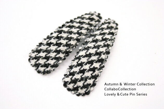 2本セット◎千鳥柄パッチンピン5.5cmキッズ 子供 ヘアゴム ヘアアクセサリー 髪飾り 髪留め幼稚園 小学校 パッチンピン フォーマル シンプル デイリー