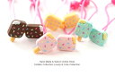 ★50%OFF 半額SALE★2本セットヘアゴム◎四角いアイスキャンディー◎チョコチップ付きパーツデザインヘアゴム キッズ 子供 パーツ 可愛い ヘアアクセサリ...