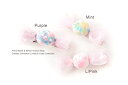 ワンポイントminiクリップ◎ライトピンクキラキラチュール◎ホログラム入りminiminiキャンディーデザインヘアゴム キッズ 子供 ヘアアクセサリー 春夏 可...