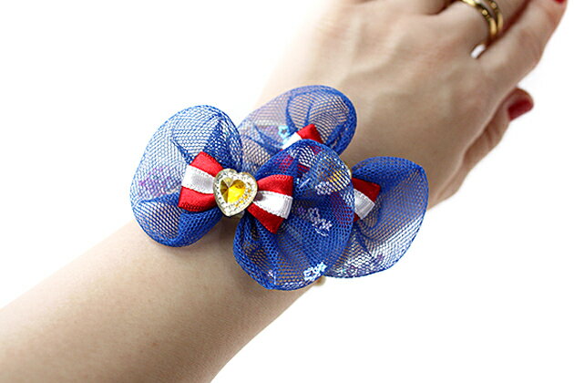 ★春夏新作★2本セットヘアゴム◎ホログラム入り無地チュール◎スクール袋りぼん◎miniりぼん＆キラキラストーンハートパーツ付きデザインヘアゴム キッズ ヘアアクセサリー 子供髪留め 髪飾り 幼稚園 保育園 プレゼント セーラー服 2