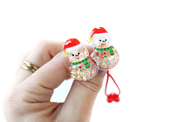 BLACKFRIDAY★半額★【2本入り】クリアホログラム入りクリスマスパーツヘアゴム キッズ 子供 パーツ 可愛い ヘアアクセサリーヘアアレンジ 幼稚園 小学校 保育園 毎日 プール クリスマス