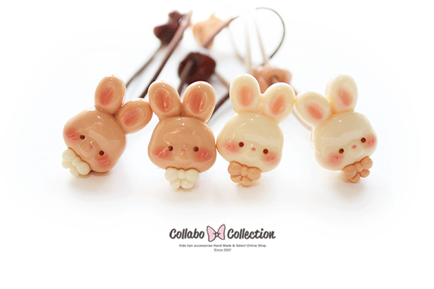 【2本入り】りぼんネクタイ付きうさちゃんパーツヘアゴム キッズ 子供 パーツ 可愛い ヘアアクセサリーヘアアレンジ 幼稚園 小学校 保育園 毎日 プール うさぎ いちご