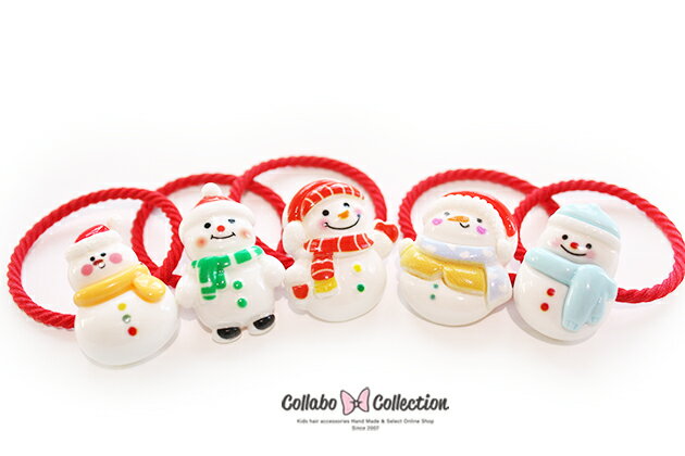 乐天商城 - 【mini2本入り】雪だるまの仲間たちパーツキッズ 子供 ヘアアクセサリー 髪留め 髪飾り ヘアゴム幼稚園 保育園 パーツ クリスマス