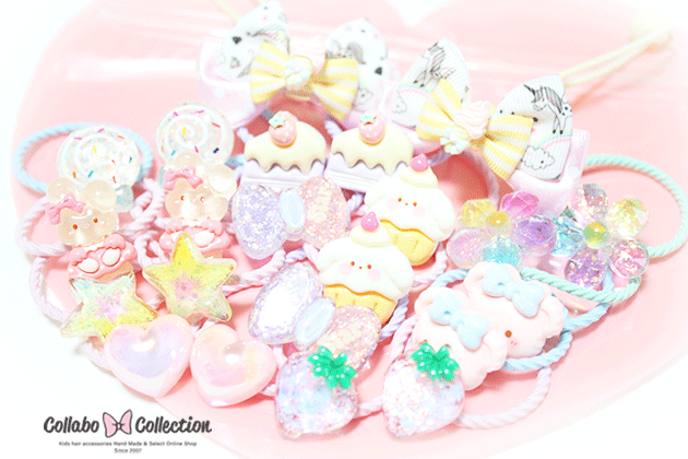 3/19発売◎NEW DESIGN★ハート袋入り大人気◎22点入り◎メール便送料無料★ヘアアクセサリー 子供 キッズ 髪飾り 保育園 幼稚園セット パーツ