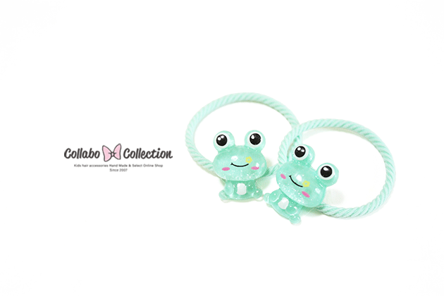 乐天商城 - NEW!!【mini 2本入り】クリアラメ★カエルちゃんデザインヘアゴム キッズ ユニコーン 子供 ヘアアクセサリー髪留め 髪飾り 幼稚園 保育園 パーツ プール