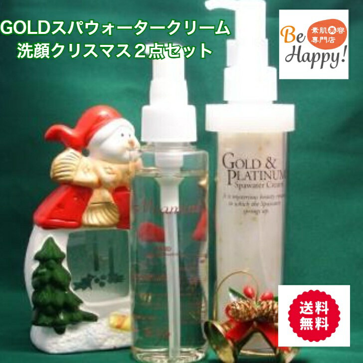 ［送料無料］オールインワン 化粧品　保湿洗顔セット 温泉水 不動化学 炭黒泉 ゴールド スパウォータークリー...