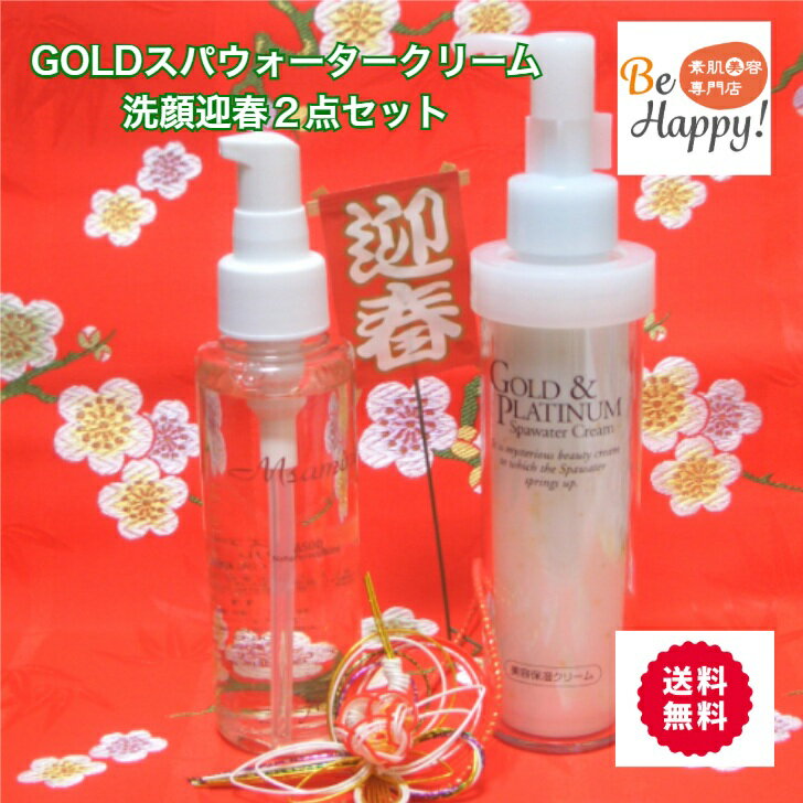 ［送料無料］オールインワン 化粧品　保湿洗顔セット 温泉水 不動化学 炭黒泉 ゴールド スパウォータークリー...