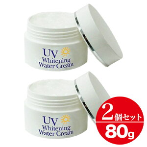 UV ホワイトニング ウォータークリーム 無添加 オールインワン 化粧品　温泉水 不動化学 炭黒泉　80g2個セット