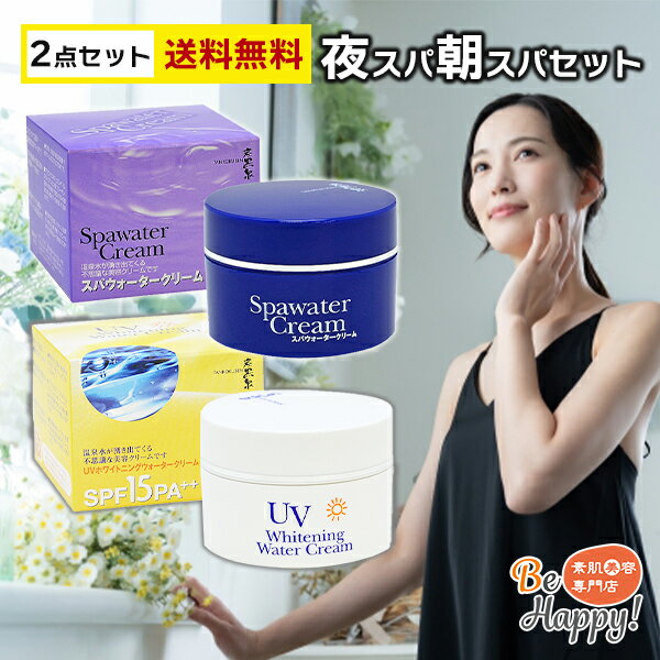 樂天商城 - ＼お買物マラソン限定 15％オフクーポンで5610円／ ウォータークリーム 無添加 オールインワン 化粧品　温泉水 不動化学 炭黒泉 80g 朝・夜ダブルセット