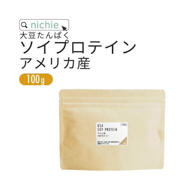 ＼お試し プロテイン 今だけ 半額／ ソイプロテイン 大豆プロテイン 100g アメリカ産 低脂質 大豆 植物 タンパク質 サプリメント nichie ニチエー