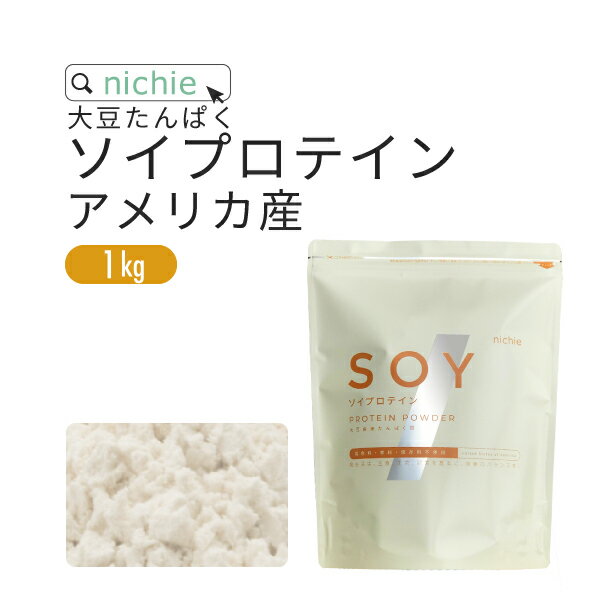 ソイプロテイン 大豆プロテイン 1kg アメリカ産 低脂質 大豆 植物 タンパク質 サプリメント 大容量 nichie ニチエー