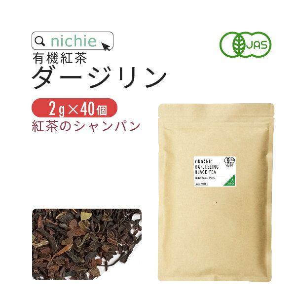 ＼スーパーSALE 茶／ 紅茶 ダージリン ティーバッグ オーガニック 2g×40個 有機 ティーパック ティーバック nichie ニチエー