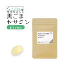 黒ごま セサミン サプリメント 90粒（約3ヶ月分） ごま から抽出した ゴマリグナン セサミン を1粒に15mg配合した サプリ nichie ニチエー 別売詰め替えボトル対応